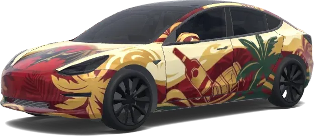 Bacardi (Bacardi.) – Tesla Model 3 Wrap