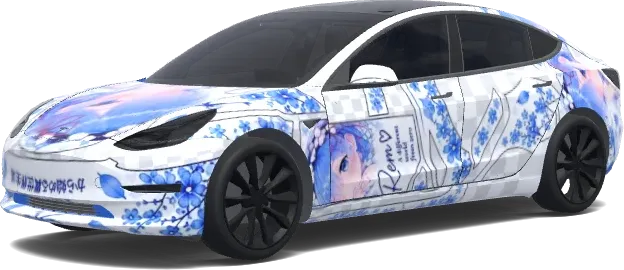White Frunk Accent – Tesla Model 3 wrap