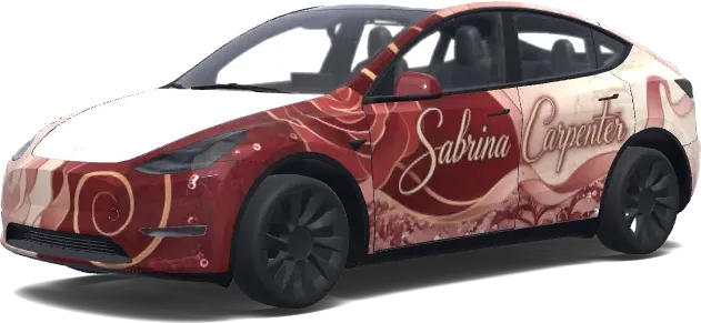 Sabrina Carpenter Sexy. – Tesla Model Y wrap