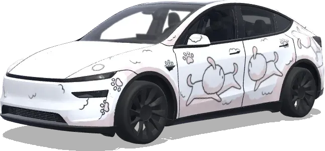 Puppy Skin – Tesla Model Y wrap