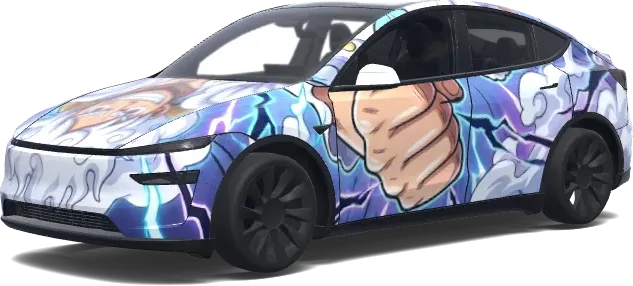 Electric Gear Luffy – Tesla Model Y wrap