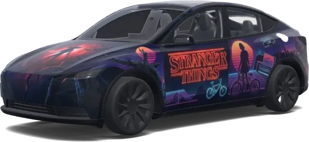 기묘한 이야기 테마 (Stranger things theme.) – 테슬라 Model Y 랩핑