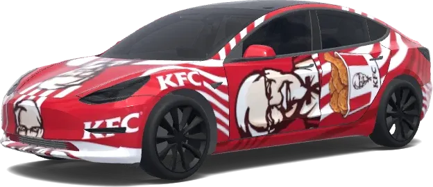 KFC Bucket Wrap – Tesla Model 3 wrap