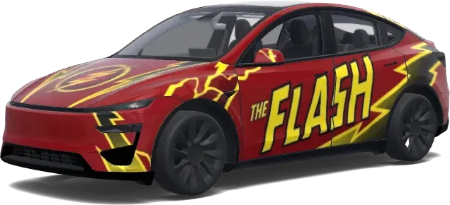 闪电侠红底系列风格 – 特斯拉 Model Y 涂装