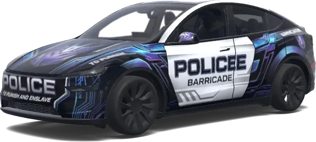 Circuit Barricade – Tesla Model Y wrap