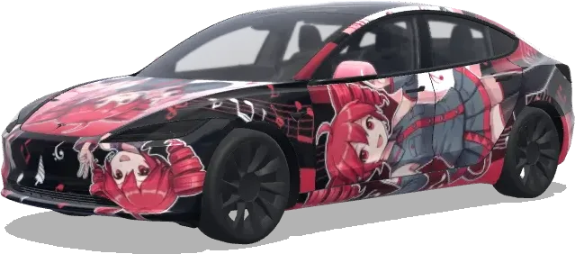 Kasane Teto Itasha – Tesla Model 3 Wrap