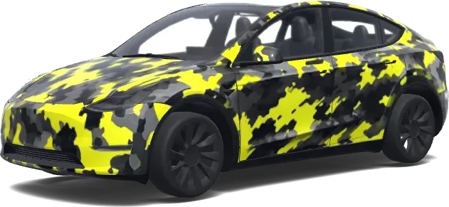 Elektrisches Tarnmuster – Tesla Model Y Wrap