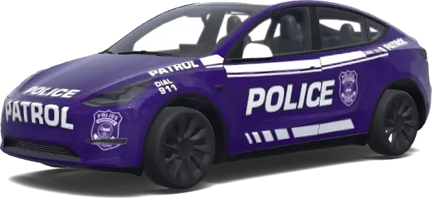 Polizei Lila – Tesla Model Y Wrap