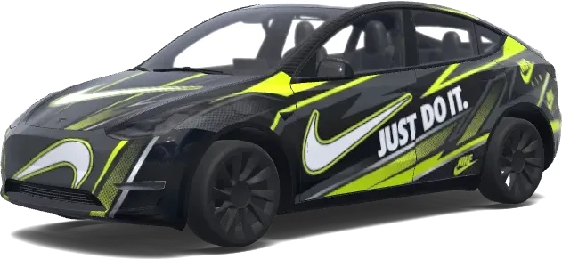 Make it Nike branded. – Tesla Model Y wrap