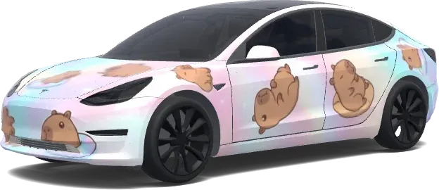 蛋白石全息幻彩 – 特斯拉 Model 3 塗裝