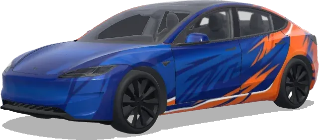 Japanischer Sportwagen Street Racing – Tesla Model 3 Wrap