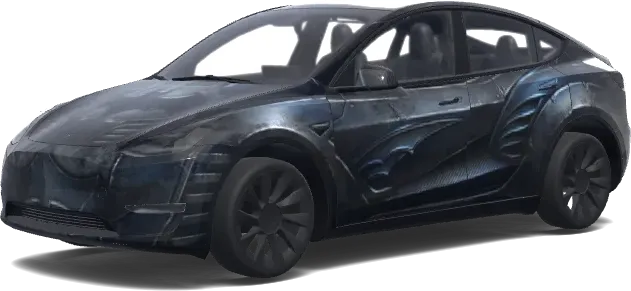 Erstelle mir ein Batman Batmobil. – Tesla Model Y wrap