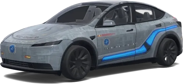 Star Trek Enterprise D (スタートレックのエンタープライズD風にして.) – Tesla Model Y Wrap