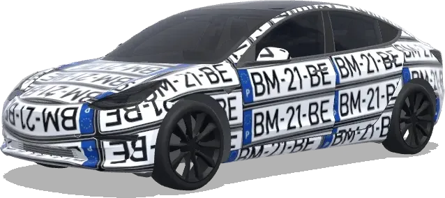 포르투갈 번호판 BM21BE – 테슬라 Model 3 랩핑
