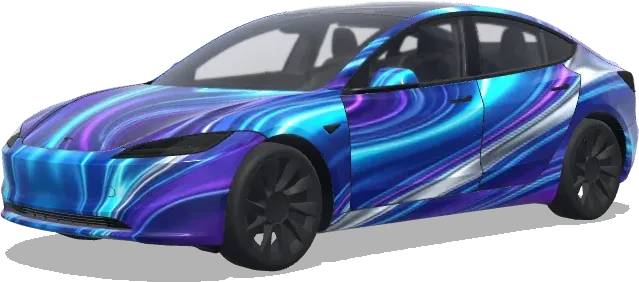 Flux Aurore Électrique – covering Tesla Model 3