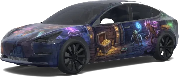던전 보물 발광 – 테슬라 Model 3 랩핑