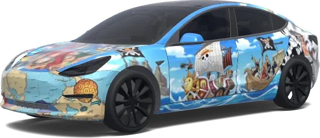 海賊王主題(I need a one piece inspired design.) – 特斯拉 Model 3 塗裝