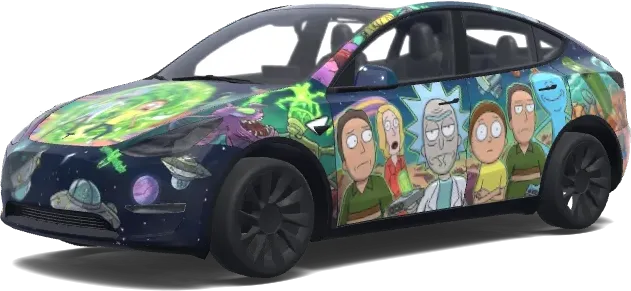 Rick and Morty (Rick and Morty wrap.) – Tesla Model Y Wrap