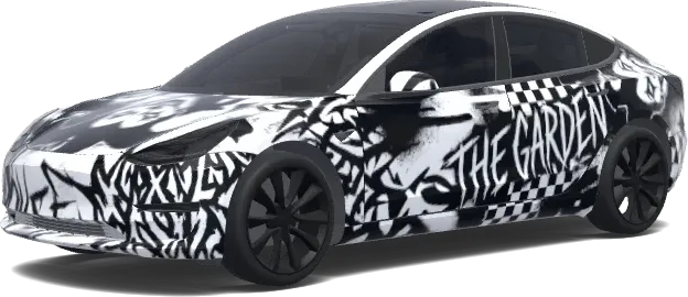 Style The Garden – covering Tesla Model 3