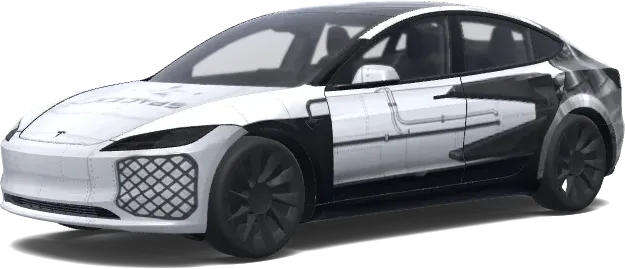 SpaceX Falcon 9. – Tesla Model 3 wrap