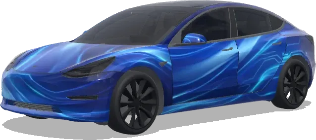 Blauer Tesla (blue tesla.) – Tesla Model 3 Wrap