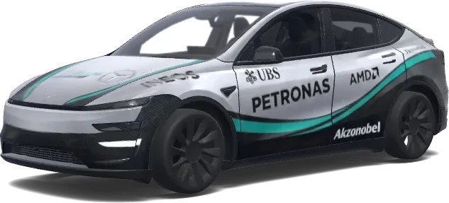 Улучшить логотипы – оклейка Tesla Model Y