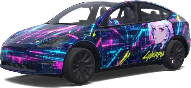 Cyberpunk Lucy (cyberpunk lucy) – Tesla Model Y Wrap