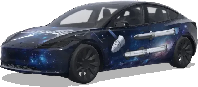 SpaceX (SpaceX.) – оклейка Tesla Model 3