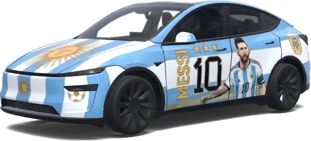 Vamos argentina on the right side – Tesla Model Y wrap