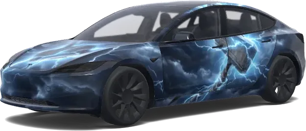 Tempête et Mjolnir – covering Tesla Model 3
