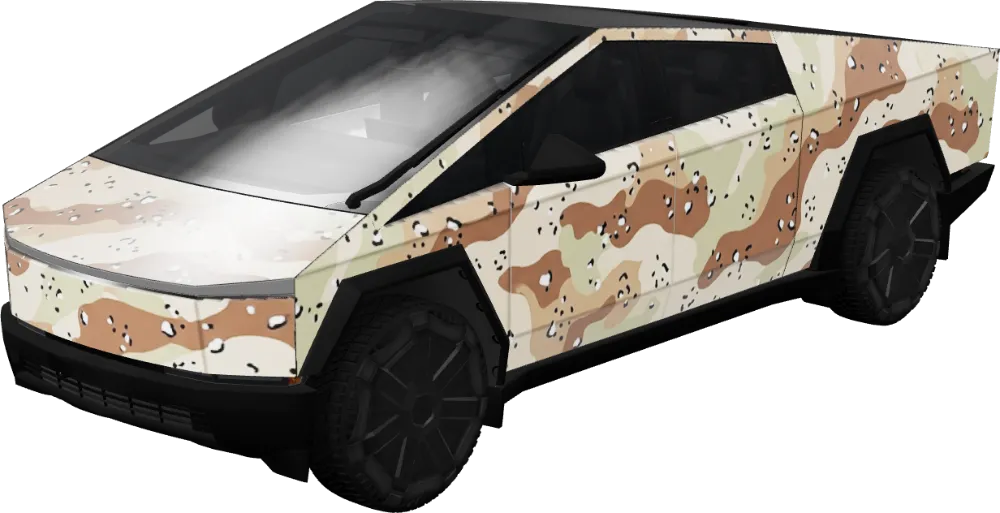 Wüsten-Tarnmuster (Desert Tactical Camo) – Tesla Cybertruck Wrap