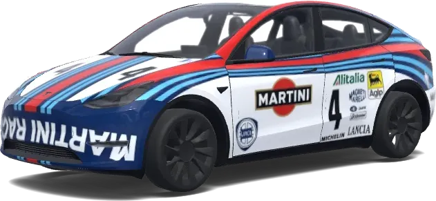 Livrée Martini LC2 – covering Tesla Model Y