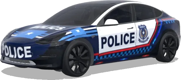 Polizeiauto Somalia Flagge – Tesla Model 3 Wrap