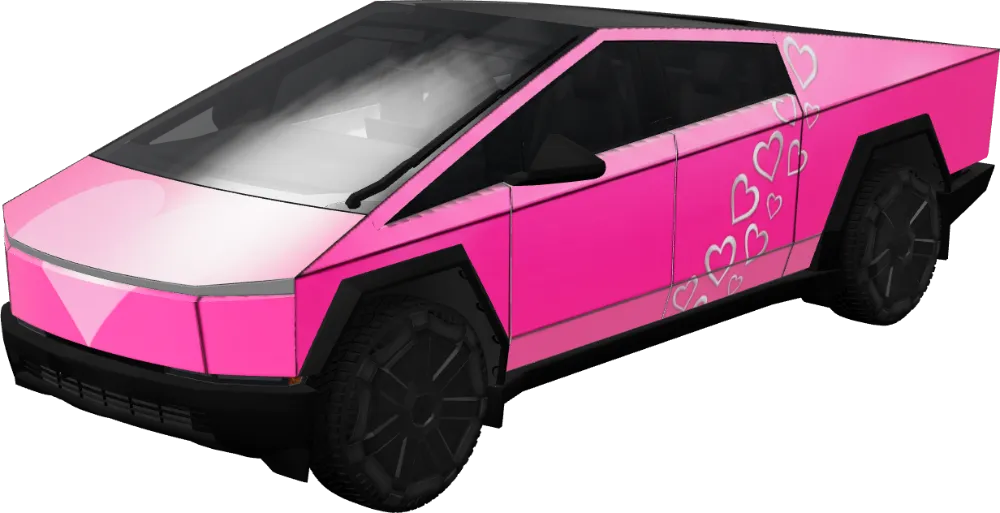 발렌타인 사이버트럭 (Valentine's CyberTruck) – 테슬라 Cybertruck 랩핑
