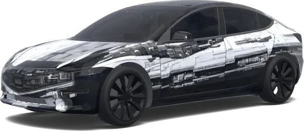 Star Wars Destructor (Star wars star destroyer. Colors: black, white.) – wrap para Tesla Model 3