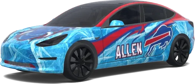 Buffalo Bills Josh Allen – Tesla Model 3 Wrap