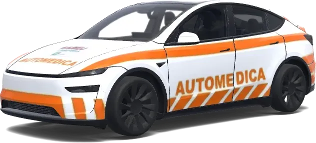 Automedica Beschriftung – Tesla Model Y Wrap