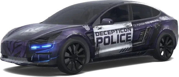디셉티콘 경찰차 867 (decepticon police car 867.) – 테슬라 Model 3 랩핑