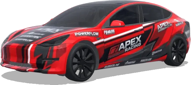 Apex-Rot-Fluss – Tesla Model 3 Wrap