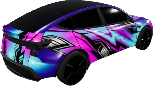 痛車 ネオ東京レーシング - Model Y Juniper Premium (Itasha neo-Tokyo racing - Model Y Juniper Premium) – テスラ Model Y ラッピング