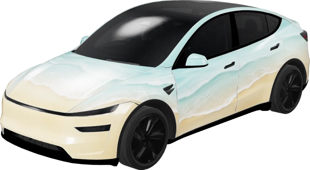 Beach waves – Tesla Model Y wrap