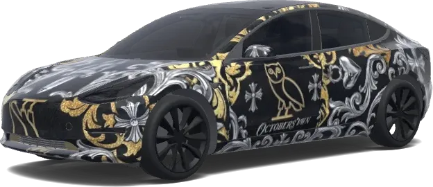 octobers very own and chrome hearts. – Tesla Model 3 wrap