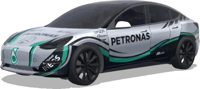 Mercedes F1 Inspiration – Tesla Model 3 Wrap