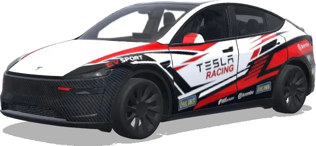 Red Stripe Tesla Racing – Tesla Model Y wrap