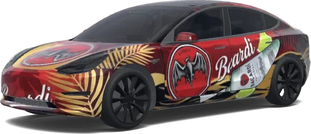 百加得(Bacardi.) – 特斯拉 Model 3 涂装