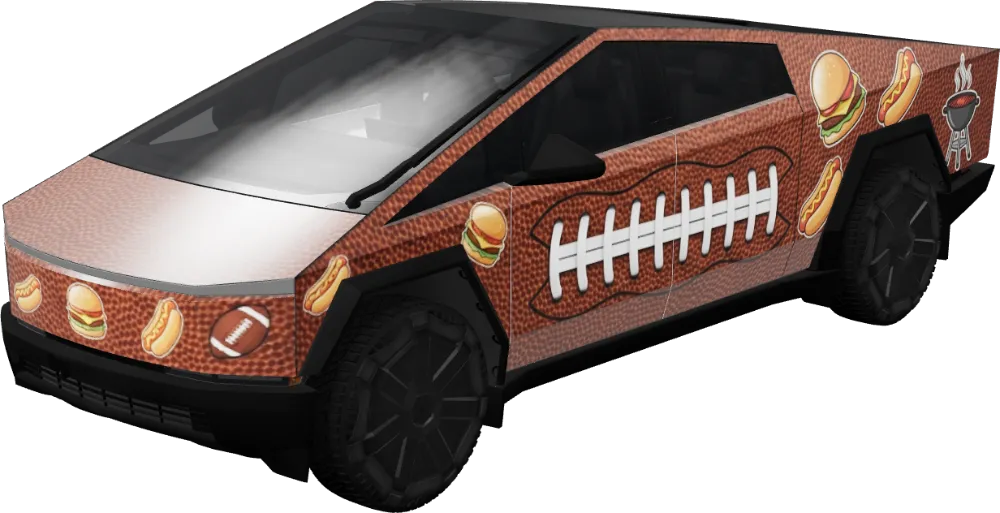 그리드아이언 그릴 마스터 (Gridiron Grill Master) – 테슬라 Cybertruck 랩핑