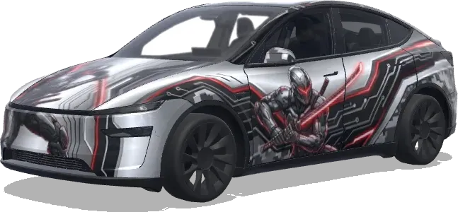 Strecken-Samurai – Tesla Model Y Wrap