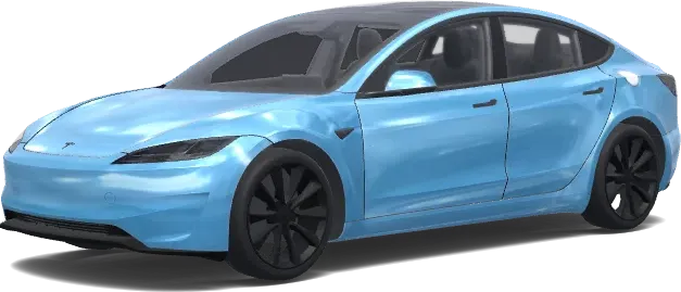 Frostblau glänzend (please make the frost blue glossy.) – Tesla Model 3 Wrap
