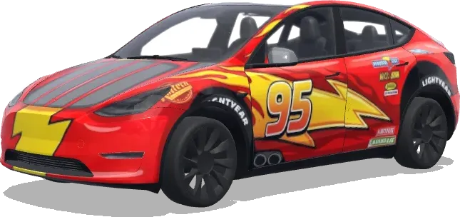 Cars Film Design (Car design from the Cars movies.) – Tesla Model Y Wrap