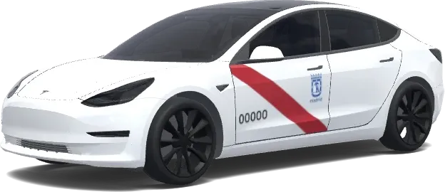 Такси Мадрид (Taxi Madrid) – оклейка Tesla Model 3